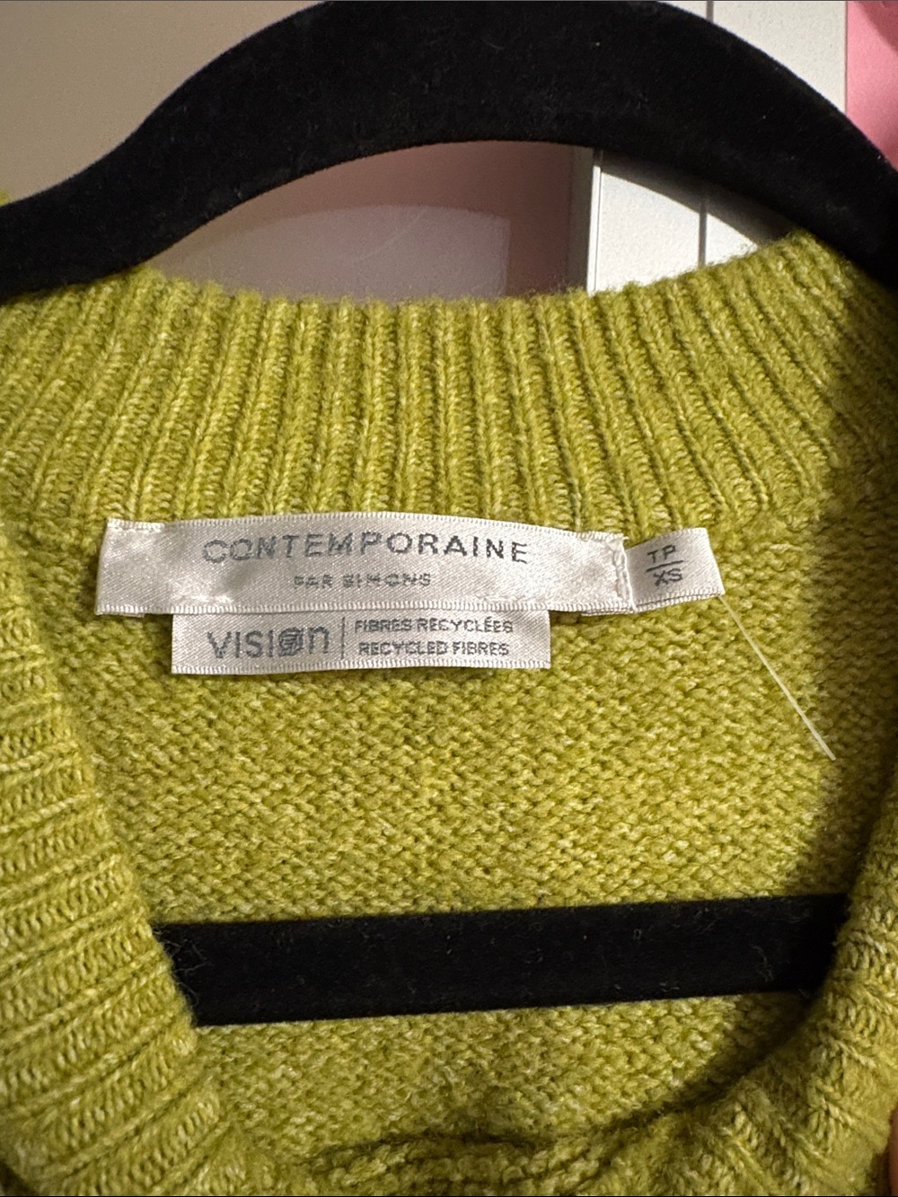 NEW Simons Contemporaine Short-Sleeve Knit Top in Green - Picture 2 of 9
